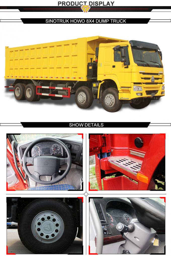 Вентральный поднимаясь самосвал 300L Sinotruk 8x4 сверхмощный с запирать крышку топлива