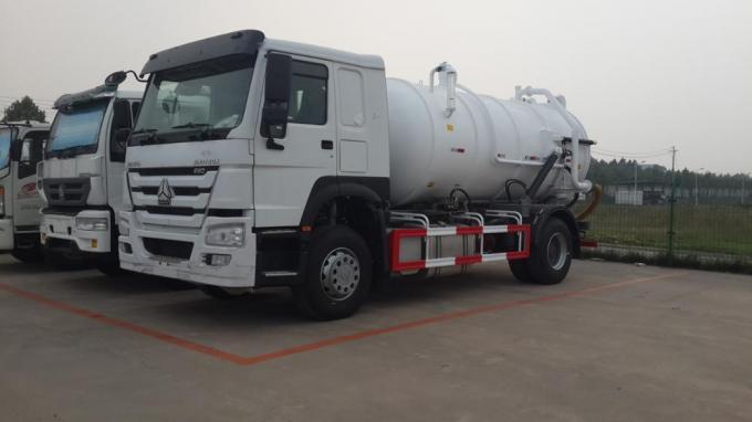 Sinotruk HOWO автоцистерна всасывания нечистот выпускать струю и вакуума 12m3/12000liter, выпускать струю нечистот вакуума совмещенный всасыванием
