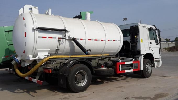 Sinotruk HOWO автоцистерна всасывания нечистот выпускать струю и вакуума 12m3/12000liter, выпускать струю нечистот вакуума совмещенный всасыванием