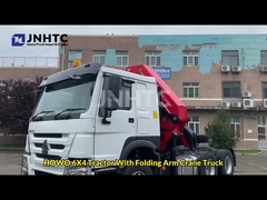 Производственная цена Sinotruk HOWO 6x4 тракторный грузовик с 10-тонным складывающимся краном