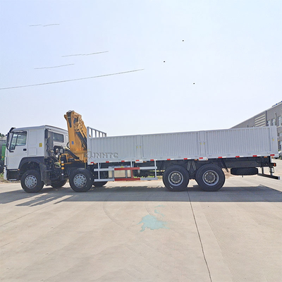 Новый Sinotruk Howo Fence грузовой грузовик 10 тонн складной кран 12 колес 400 лошадиных сил для продажи