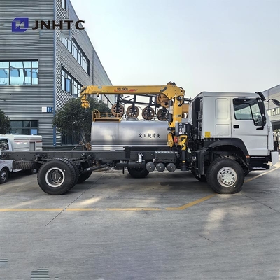 Лучший дизельный грузовик HOWO 4x4 6 колесный шасси с краном высокого качества