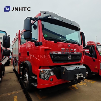 Howo TX пожарный грузовик 5000L Водяной пенный танкер 4X4 с грузовиком-краном