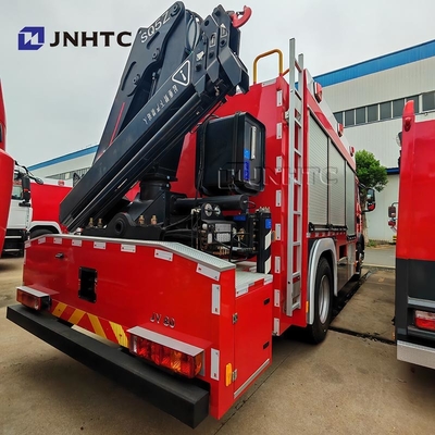 Howo TX пожарный грузовик 5000L Водяной пенный танкер 4X4 с грузовиком-краном