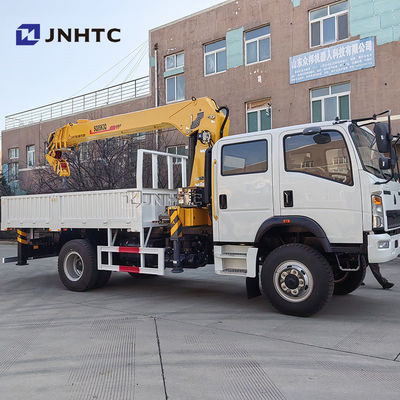 Howo Light Mini 4*4 6 Wheeler Double Row Cab Грузовой грузовик с телескопическими бумовыми кранами 8 тонн Монированный кран Грузовой грузовик