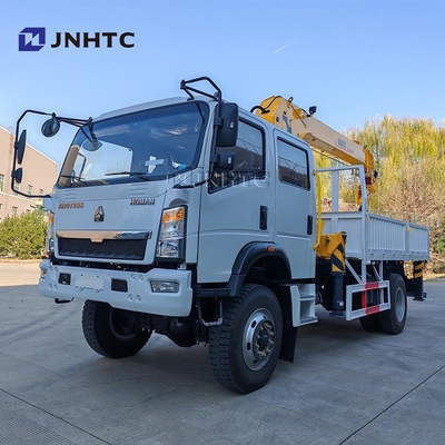 Howo Mini 4*4 6 колесный грузовой грузовик с телескопическим бум-краном
