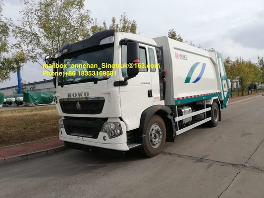 тележка 290хп 336хп сбора мусора 4кс2 12м3 Синотрук Хово7 вышла ручной привод Эуро2