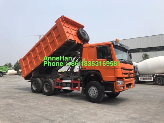 Оранжевый самосвал 6x4 371hp 20M3 сверхмощный с 10 покрышками