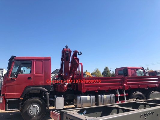 тележка 12T груза 450hp 6*4 тяжелая выдвигая заграждение установила кран