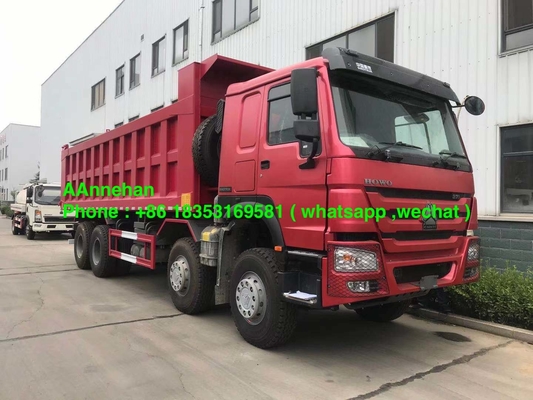 Красное Howo 7 колес 20M3 40T самосвала 10 Sinotruk Howo 6x4