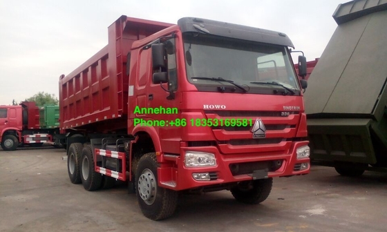 Красное Howo 7 колес 20M3 40T самосвала 10 Sinotruk Howo 6x4