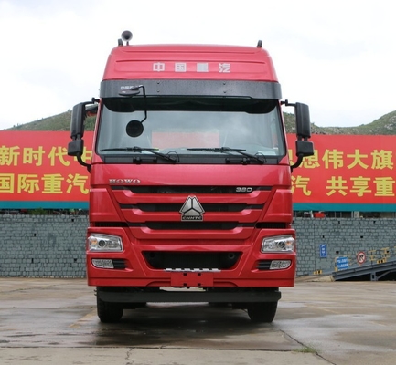 Красное Sinotruk Howo 6x4 Semi основное - тележка трактора Уилера тележки 10 двигателя
