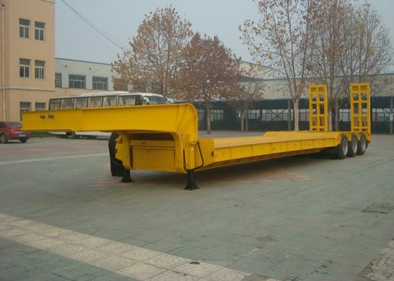 3 цапфы 50 тонн низкого уровня кладут Semi оборудование в постель трейлера землекопа груза трейлера тяжелое