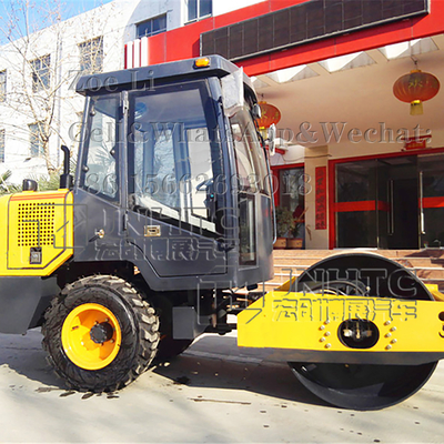 Compactor ролика дороги строительной техники барабанчика гидравлической вибромашины 6 тонн одиночный