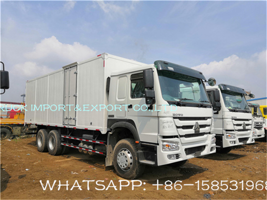 Тележка Колеса Van Груза Коробки тонны 10 Sinotruk Howo 25 для рынка Нигерии