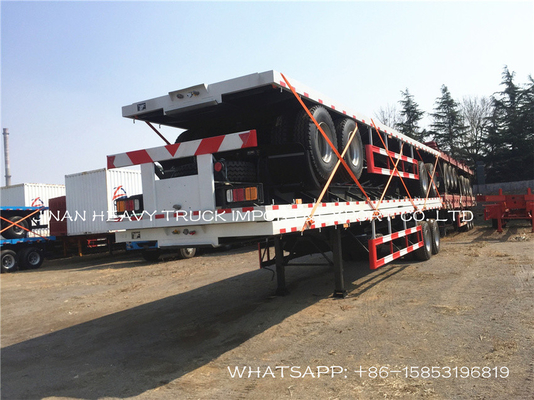 трейлер 20 40 48 шасси контейнера 60Ft планшетных трейлеров тележки Extendable Semi 60 тонн