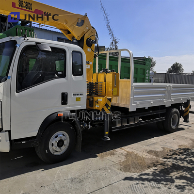 Свет Sinotruk Howo 4X2 выдвигая вагон с краном заграждения 5 тонн