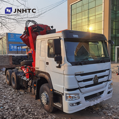 371hp колеса Sinotruk HOWO 6x4 40t 10 вагона с краном 8 тонн телескопичные