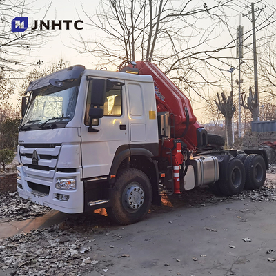 371hp колеса Sinotruk HOWO 6x4 40t 10 вагона с краном 8 тонн телескопичные