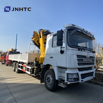 Планшетная тележка груза Dropside установила кран Shacman F3000 6x4