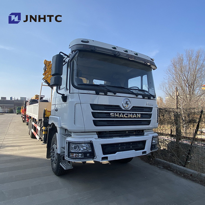 Планшетная тележка груза Dropside установила кран Shacman F3000 6x4