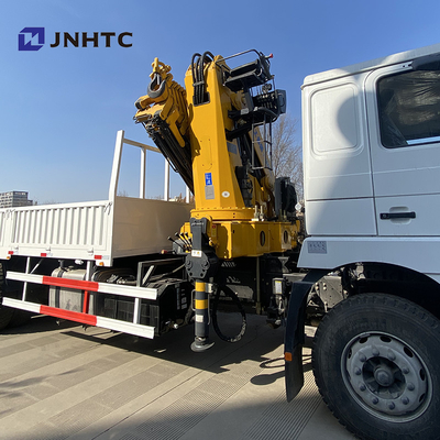 Планшетная тележка груза Dropside установила кран Shacman F3000 6x4