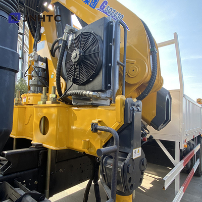 Планшетная тележка груза Dropside установила кран Shacman F3000 6x4