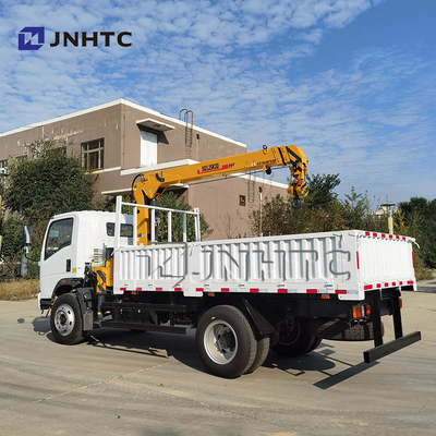 Тележка груза колеса 4x2 Dropside Sinotruk Howo Homan 6 с краном 3.2t